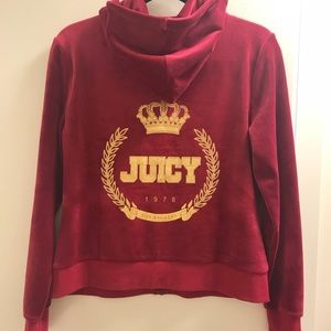 Red Velour Juicy Sweater
